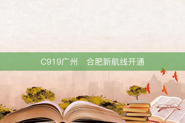 C919广州⇌合肥新航线开通
