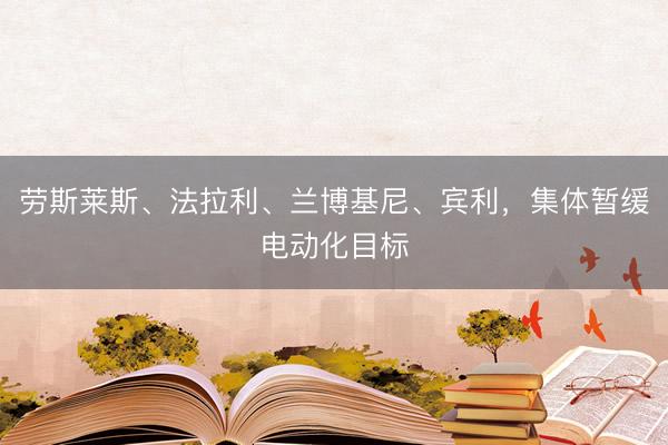劳斯莱斯、法拉利、兰博基尼、宾利，集体暂缓电动化目标