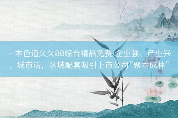 一本色道久久88综合精品免费 企业强、产业兴、城市活，区域配套吸引上市公司“聚木成林”
