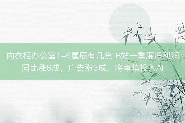 内衣柜办公室1-6星辰有几焦 B站一季度净利润同比涨6成,广告涨3成,将审慎投入AI