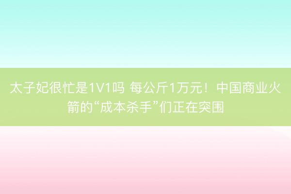 太子妃很忙是1V1吗 每公斤1万元！中国商业火箭的“成本杀手”们正在突围