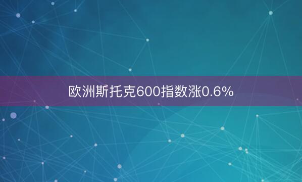 欧洲斯托克600指数涨0.6%