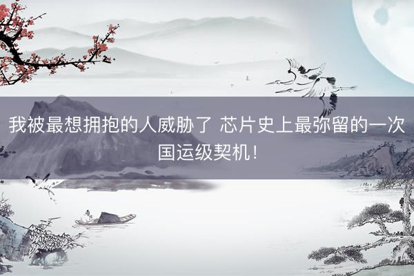 我被最想拥抱的人威胁了 芯片史上最弥留的一次国运级契机！