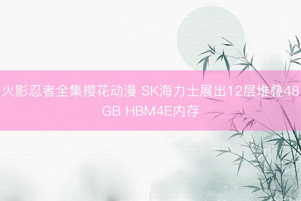 火影忍者全集樱花动漫 SK海力士展出12层堆叠48GB HBM4E内存
