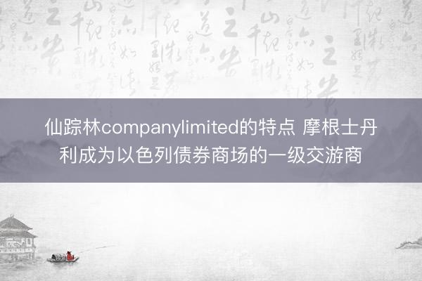 仙踪林companylimited的特点 摩根士丹利成为以色列债券商场的一级交游商